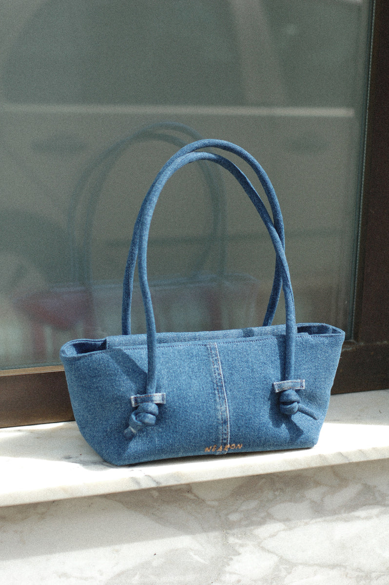★Odd Studio★ODD Signature Denim Cutting Mini Bag Alexander Wang - Mini Denim Hobo Bag | HBX - Globally